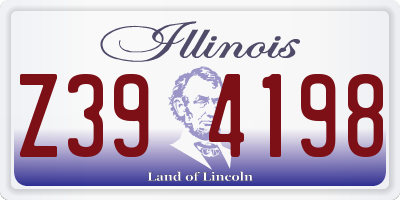 IL license plate Z394198