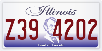 IL license plate Z394202