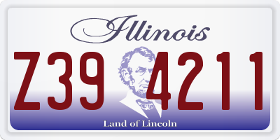 IL license plate Z394211