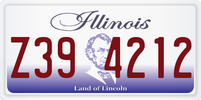IL license plate Z394212