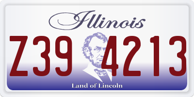 IL license plate Z394213