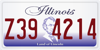 IL license plate Z394214
