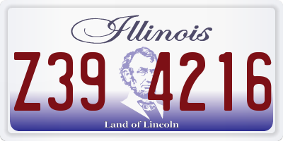 IL license plate Z394216