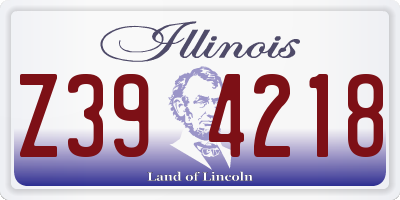 IL license plate Z394218