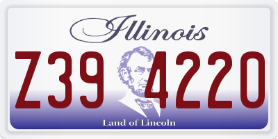 IL license plate Z394220