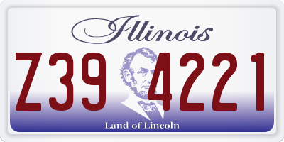 IL license plate Z394221
