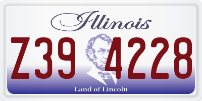 IL license plate Z394228