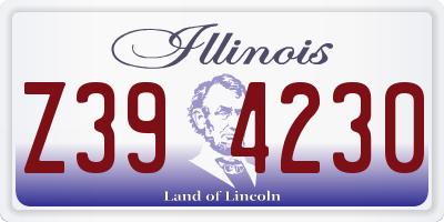 IL license plate Z394230