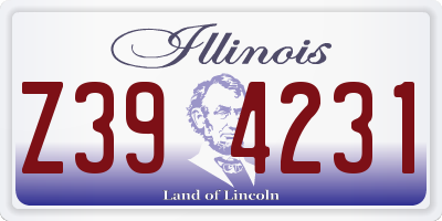 IL license plate Z394231