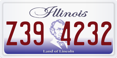 IL license plate Z394232