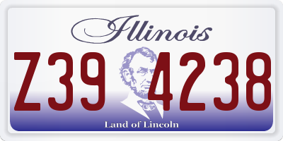 IL license plate Z394238