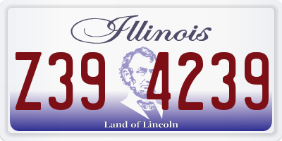 IL license plate Z394239