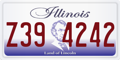 IL license plate Z394242