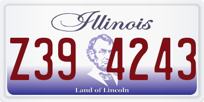 IL license plate Z394243