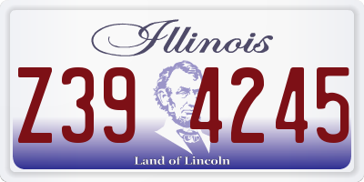 IL license plate Z394245