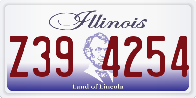 IL license plate Z394254
