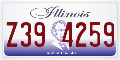 IL license plate Z394259