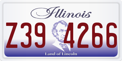 IL license plate Z394266