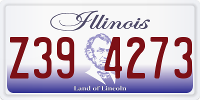 IL license plate Z394273