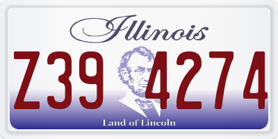 IL license plate Z394274