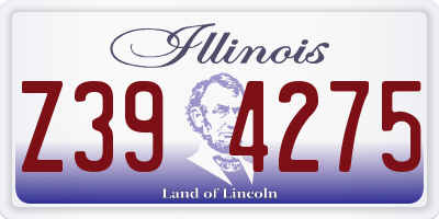 IL license plate Z394275