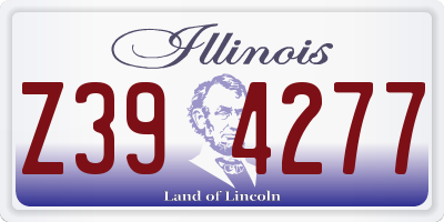 IL license plate Z394277