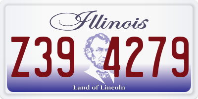 IL license plate Z394279