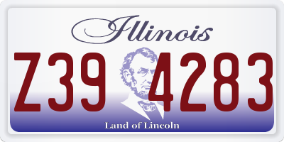 IL license plate Z394283