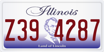 IL license plate Z394287