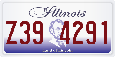 IL license plate Z394291