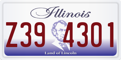 IL license plate Z394301