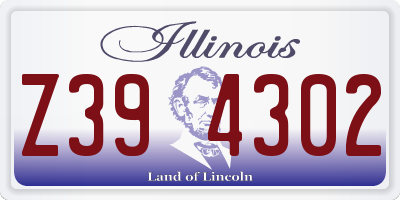 IL license plate Z394302