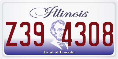 IL license plate Z394308