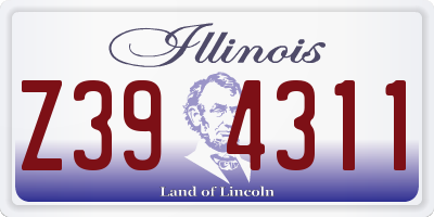 IL license plate Z394311