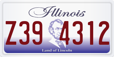 IL license plate Z394312