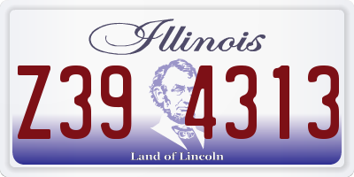 IL license plate Z394313