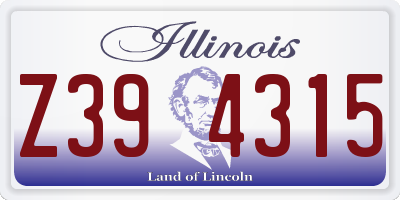IL license plate Z394315