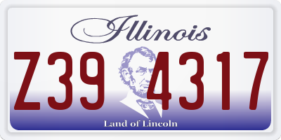 IL license plate Z394317