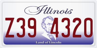 IL license plate Z394320