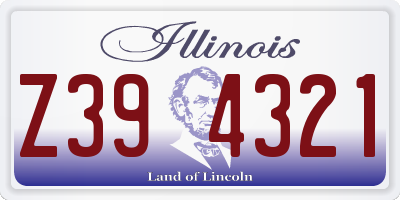 IL license plate Z394321