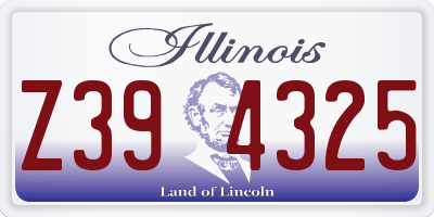 IL license plate Z394325