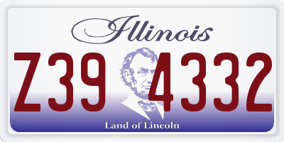 IL license plate Z394332