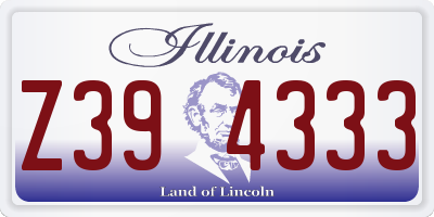 IL license plate Z394333