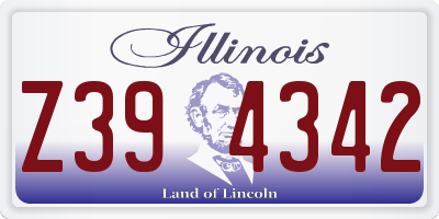 IL license plate Z394342