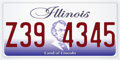 IL license plate Z394345