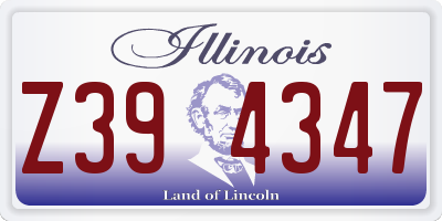 IL license plate Z394347