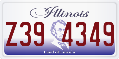 IL license plate Z394349