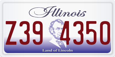 IL license plate Z394350