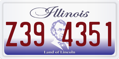 IL license plate Z394351