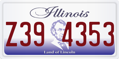 IL license plate Z394353
